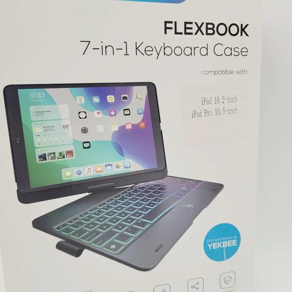 typecase 360° Keyboard Case Backlit iPad 10.2/Pro 10.5/Air 3 w/ Pencil Holder Bl